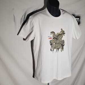 TWA Hotel 'Fly TWA' David Klein Africa/Zebras T-shirt Sz M